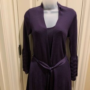 M Missoni Purple Knit Cardigan Sweater Set Sz 46